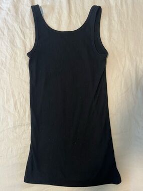 a new day Black Ribbed Tank Top